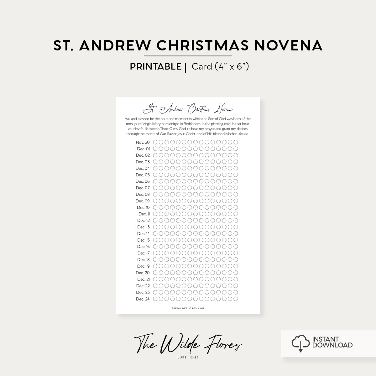 St. Andrew Christmas Novena