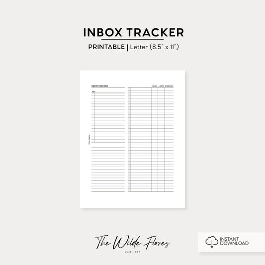 Inbox Tracker: Letter Size Printable