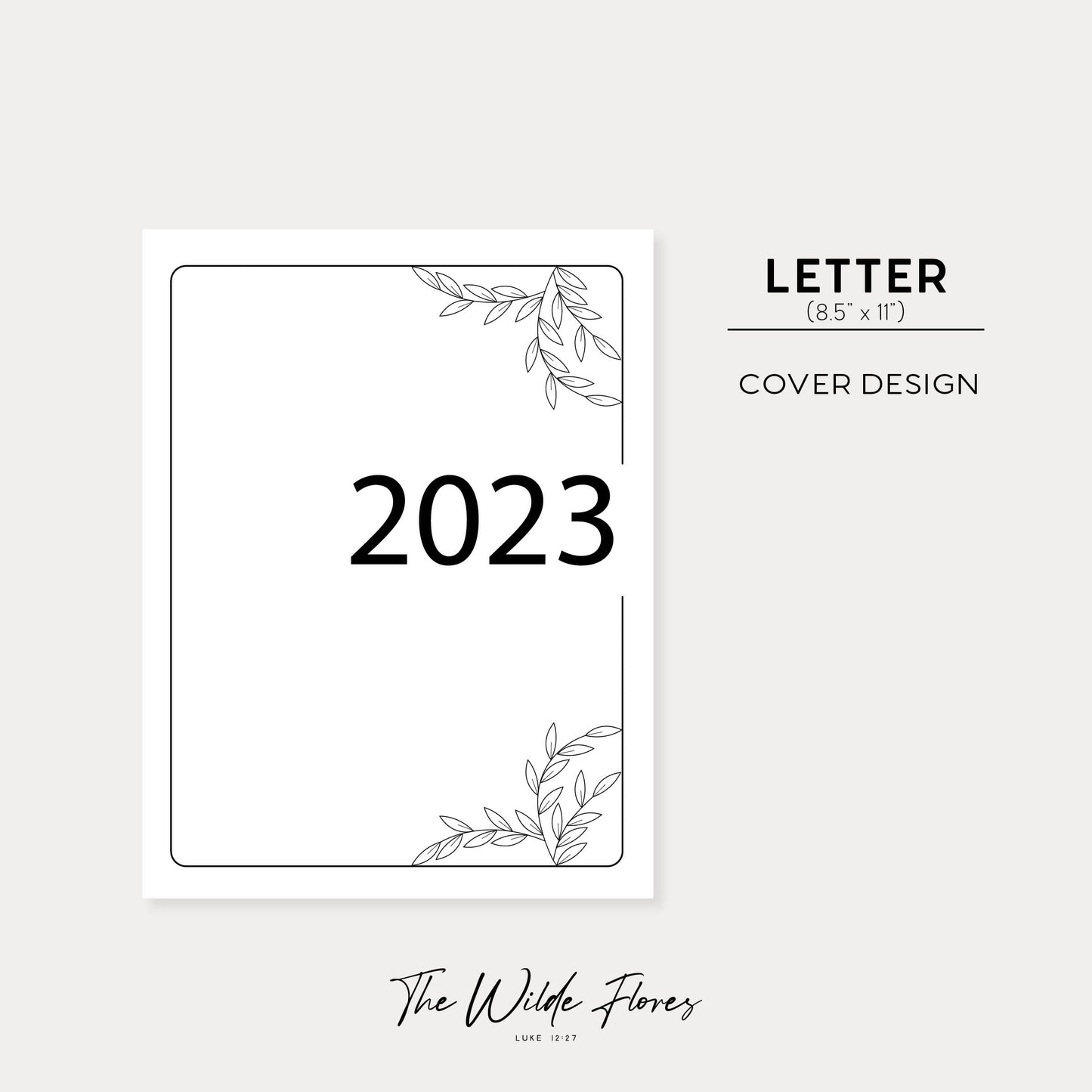 2023 Month On 4 Pages Planner: Letter Size Printable