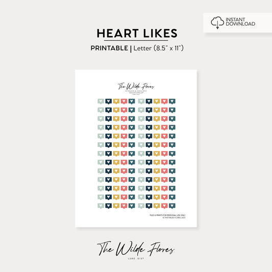 Heart Likes | Printable Stickers