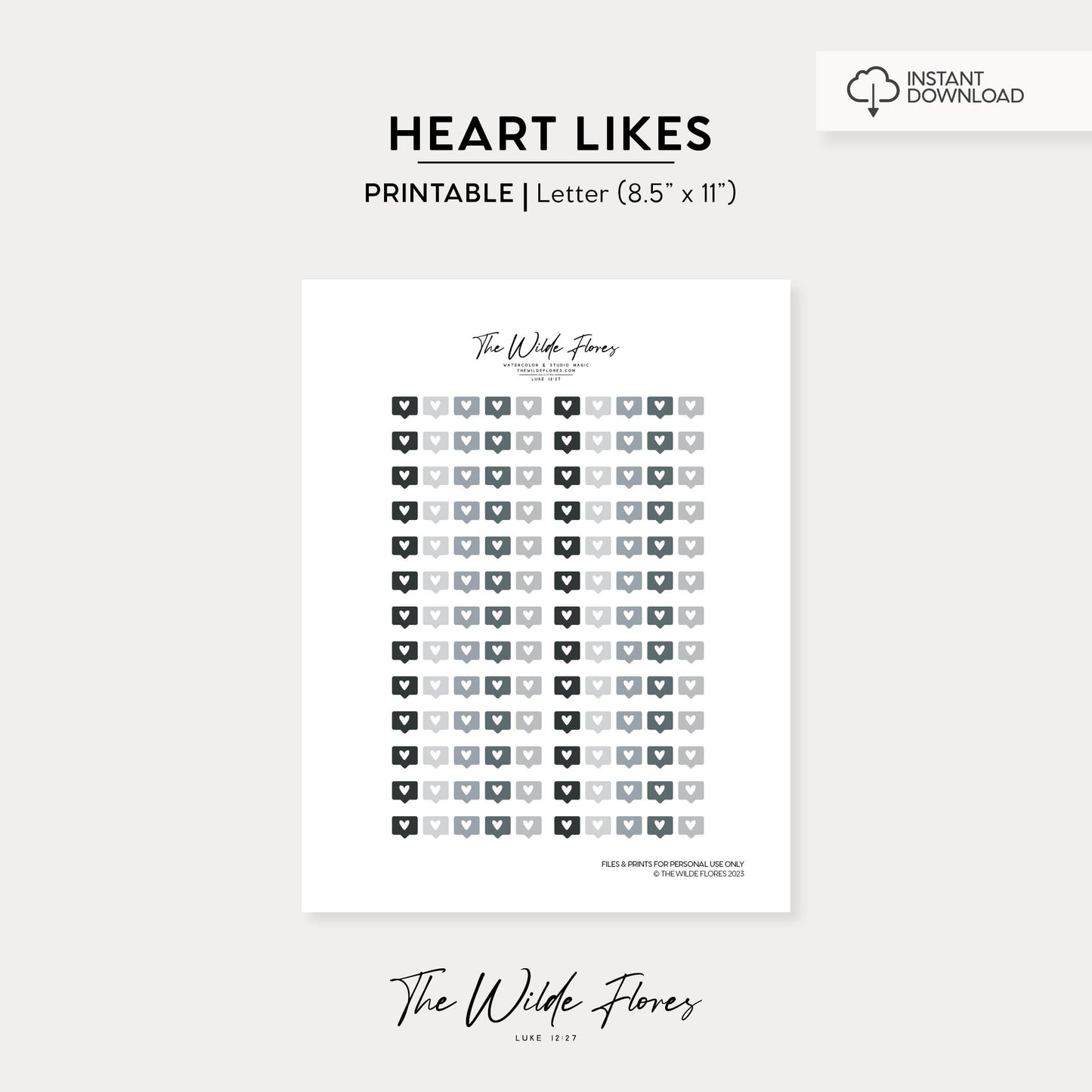 Heart Likes | Printable Stickers