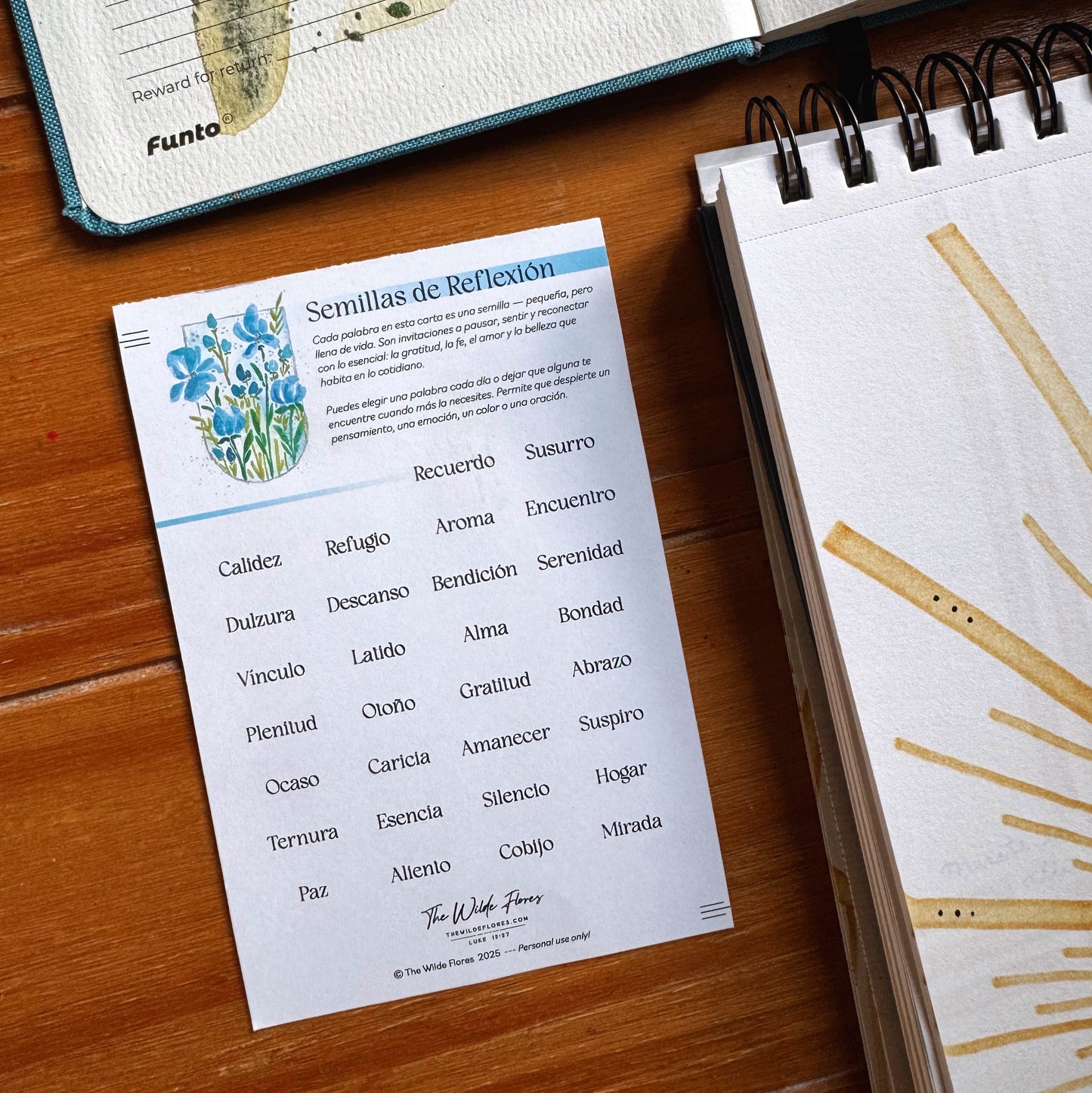 Semillas de Reflexión | Printable Reflection Seeds | Mindful Spanish Words