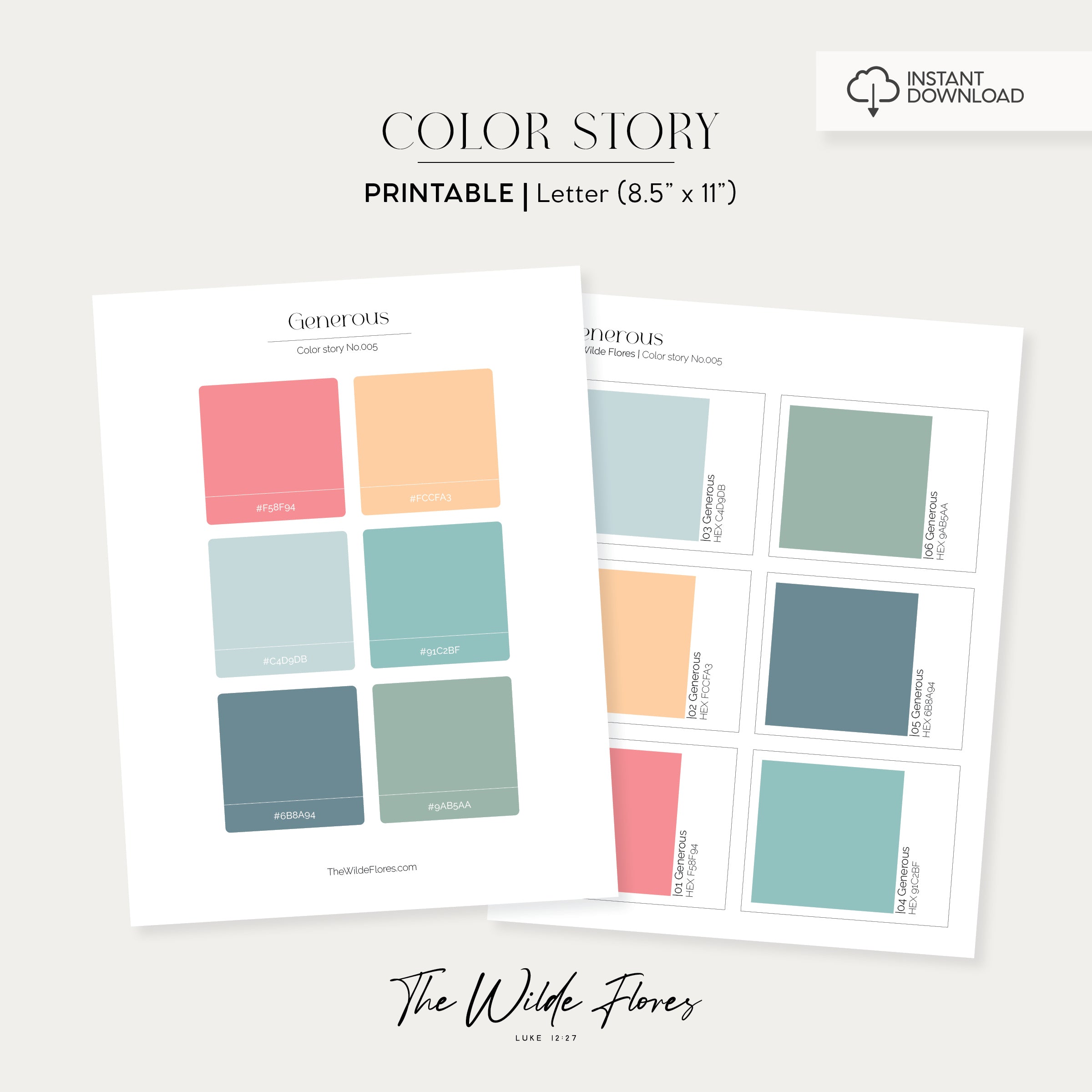 Color Story Reference Generous Color Story: Color Palette Guide – The Wilde Flores