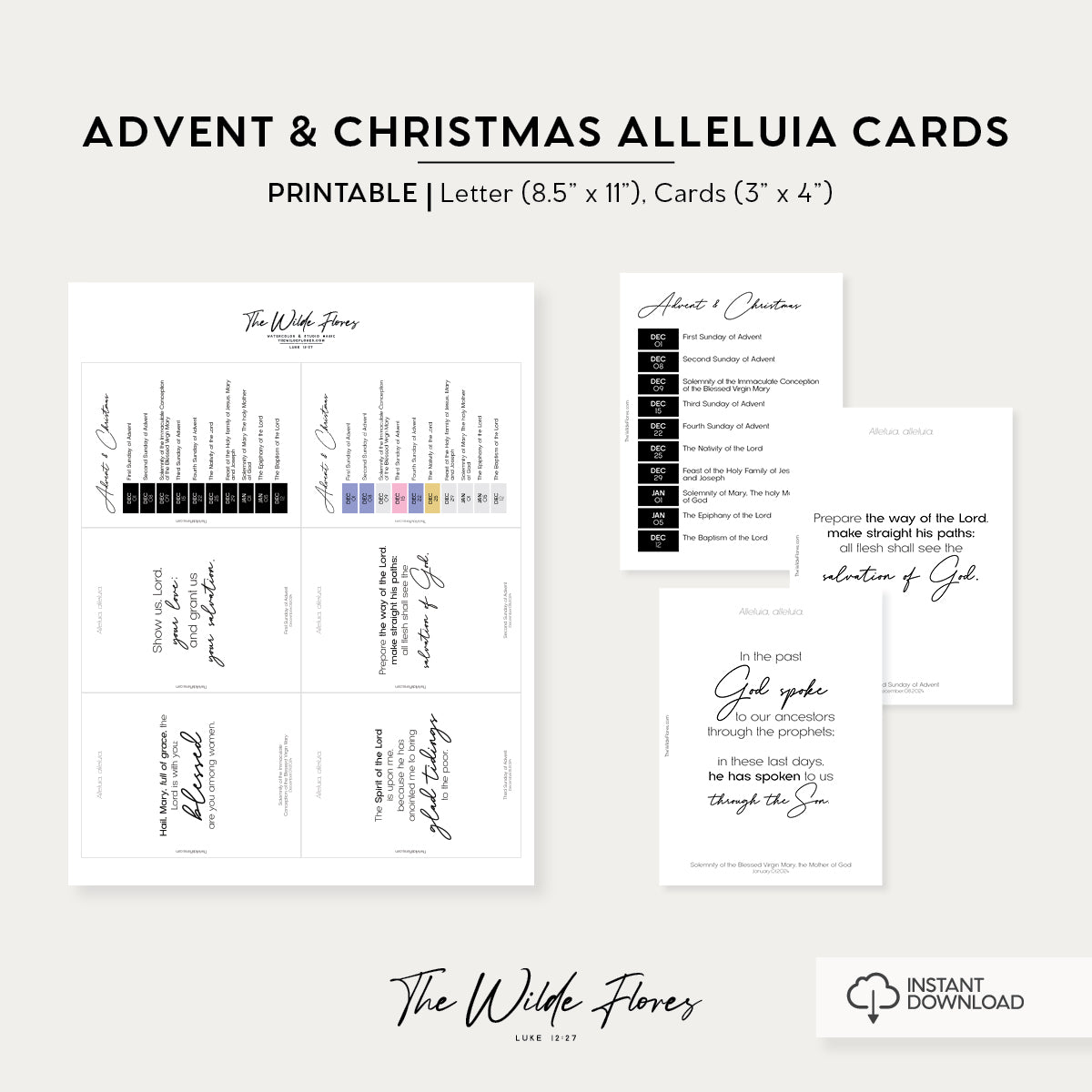 Advent & Christmas Alleluia Cards