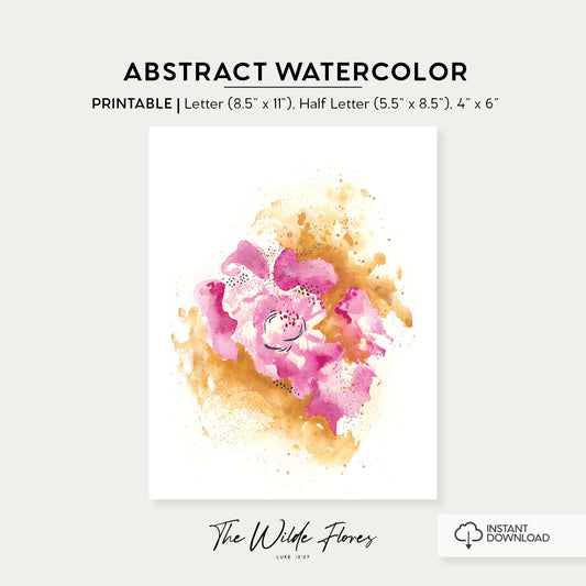 Abstract Watercolor | Basking in Bloom