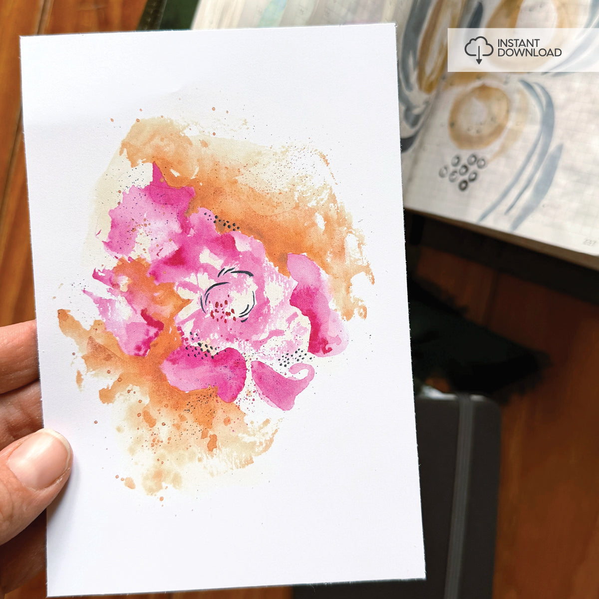 Abstract Watercolor | Basking in Bloom