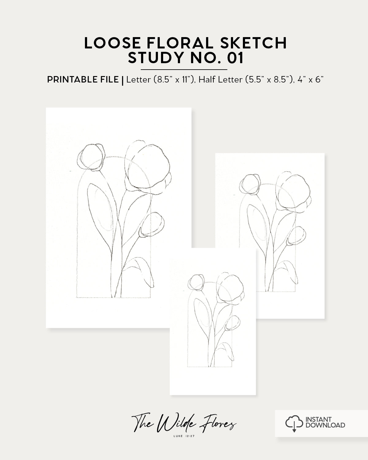 Loose Floral Sketch Study No. 01