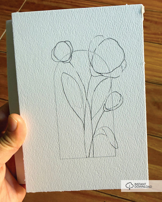 Loose Floral Sketch Study No. 01