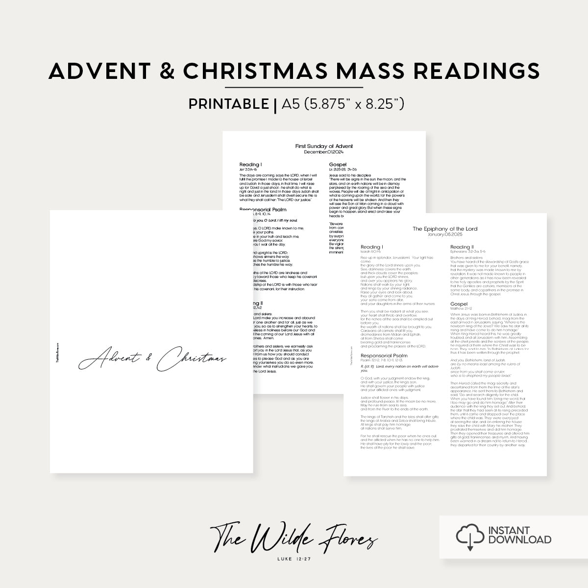 Advent & Christmas Mass Readings (A5)