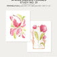 Spring Margin Florals Study No. 01 - Printable