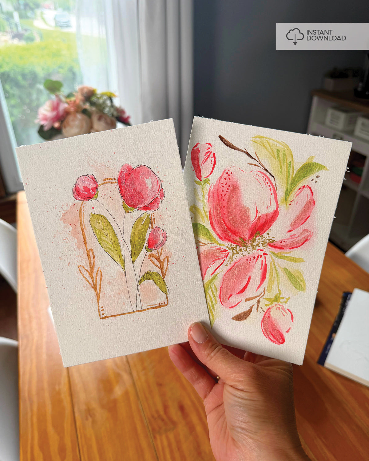 Spring Margin Florals Study No. 01 - Printable