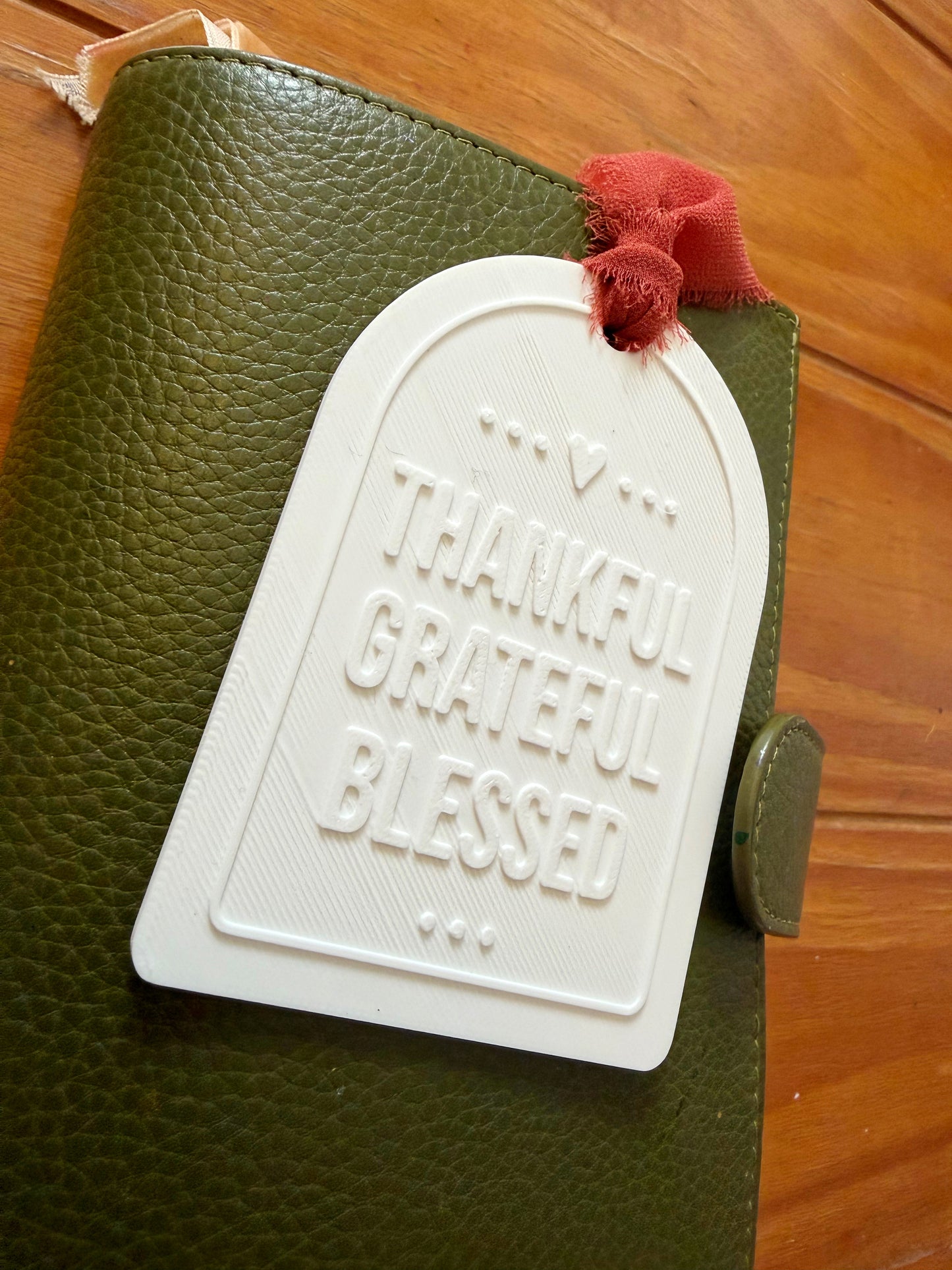 Thankful Grateful Blessed Arch Bookmark