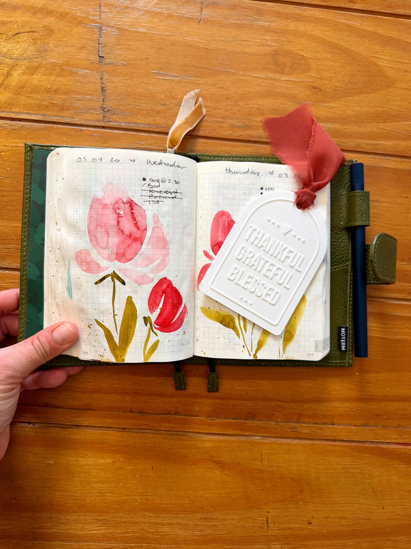 Thankful Grateful Blessed Arch Bookmark