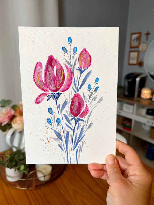 Wild Bloom No. 03 - Original Watercolor Floral Painting