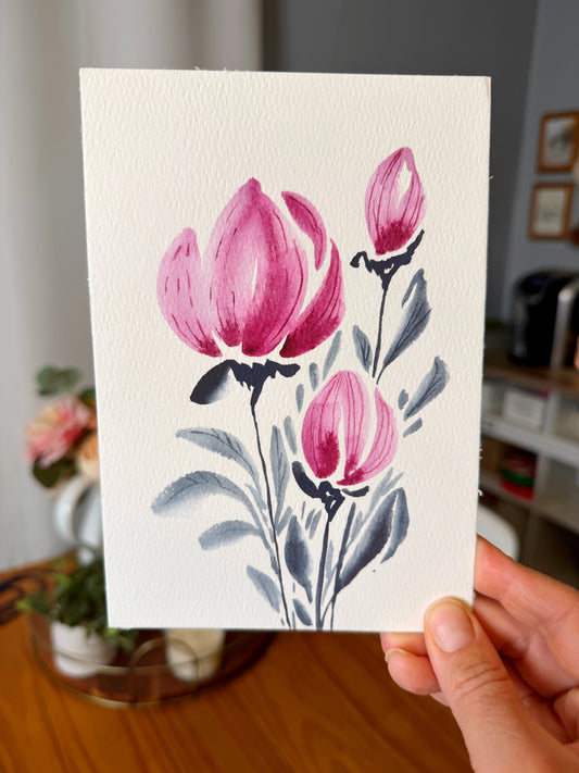Soft Bloom No. 02 - Original Watercolor Floral Painting