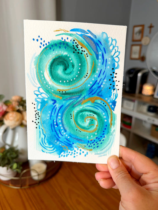 Current & Calm No. 01 - Original Abstract Watercolor Painting