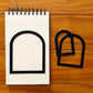 Wide Arch Stencil Set of 3