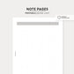 Dot Grid Note Pages: A5 Size Printable