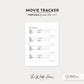 Movie Tracker: Letter Size Printable