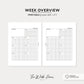 Weekly Overview Undated 12 Weeks: GRID Letter Size Printable