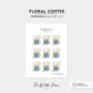 Floral Coffee Cups | Printable Stickers